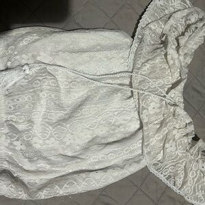 White Lace Off-Shoulder Top